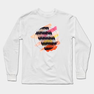 Checkered Watercolor Long Sleeve T-Shirt